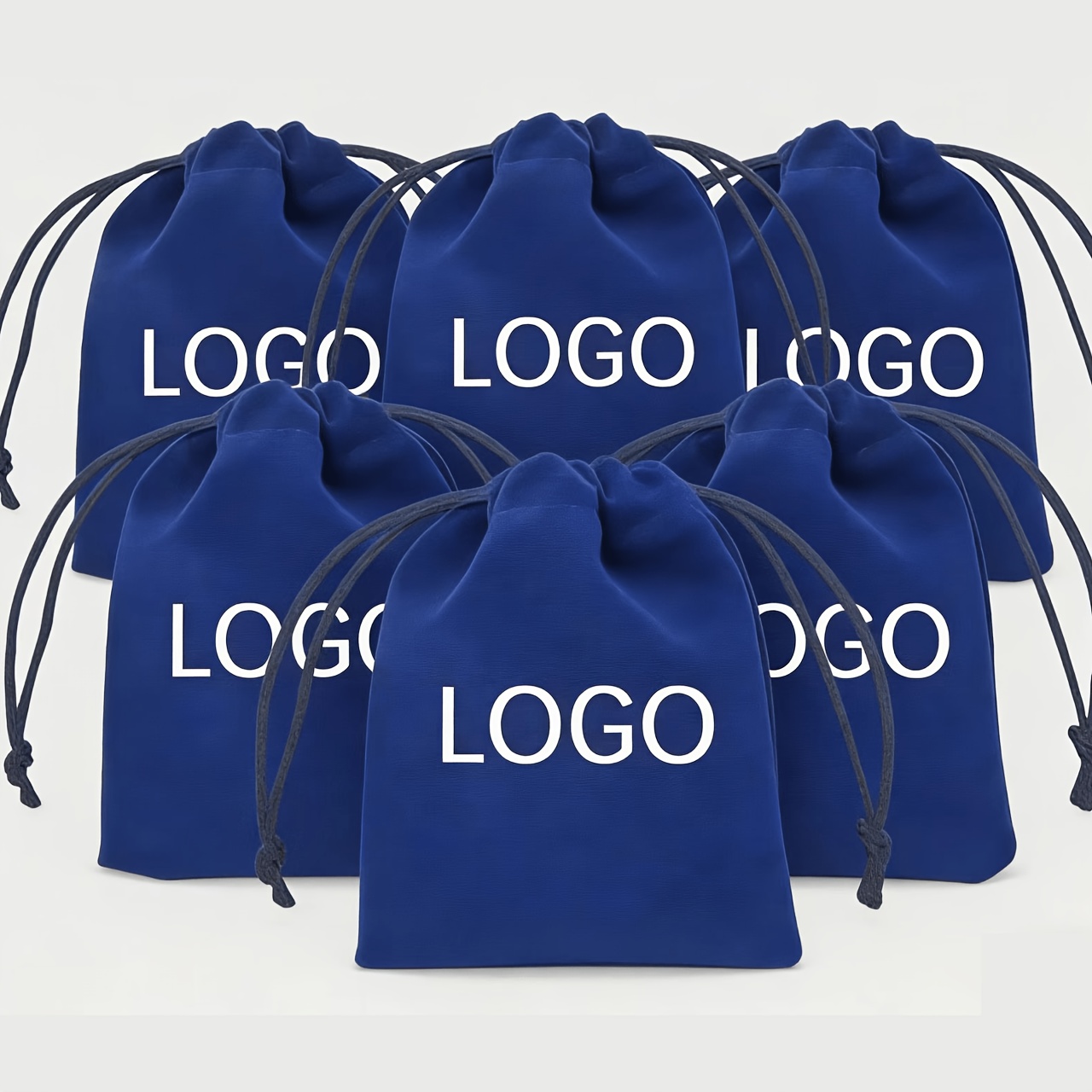 50pcs Personalized Custom Drawstring Plush Gift Bags for Jewelry